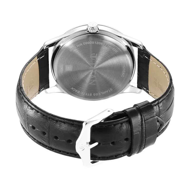 Titan Quartz Analog Dark Brown Dial Leather Strap Men's Watch- 1823SL03